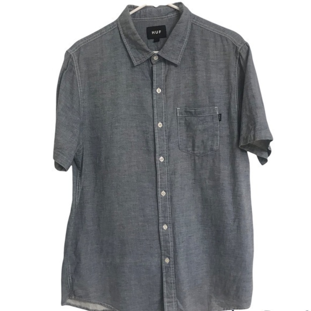 HUF Button down shirt Linen/Cotton Blend Size L